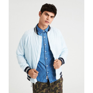 New Sky Blue Men Varsity Bomber Varsity Jacket Wholesale