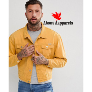 Oversized Denim Jacket Mustard Wholesale Manufacturer Exporters Textile Fashion Leather Clothing Goods with we have provide customization Brand your own