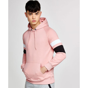 Pink Colour Block Men Stylish Hoodie Wholesale Manufacturer & Exporters ...