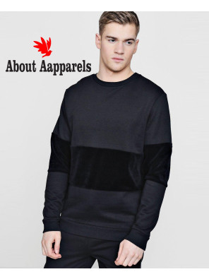 Colour-Block-Velour-Panel-Sweater