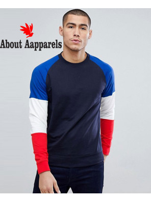 Crew-Neck-Sweat-With-Contrast-Colour-Block-Sleeves