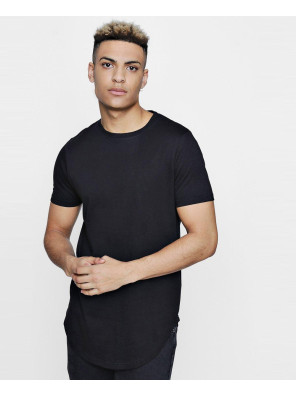 Hot-Selling-Men-Longline-Scoop-Hem-T-Shirt