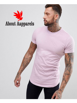 Men-Longline-With-Curved-Hem-And-Double-Neck-In-Purple-T-Shirt