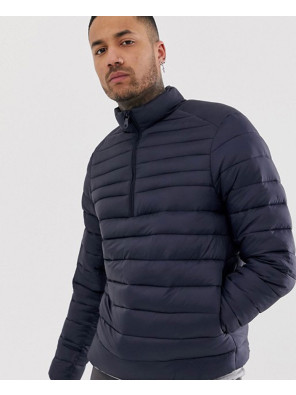 New-Best-Selling-Men-Lightweight-Overhead-Quilted-Jacket-In-Navy