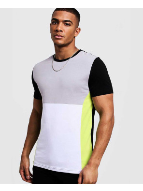 New-Colour-Block-Muscle-Fit-Tee-With-Style