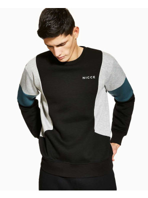 New-Hot-Shelling-Men-Grey-Color-Block-Sweatshirt