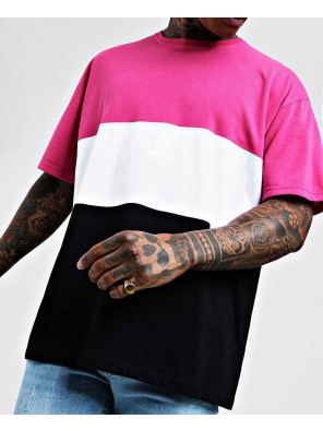 Oversized-Colour-Block-Men-Stylish-T-Shirt