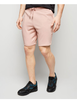 Pink-Drawstring-Waist-Jersey-Shorts