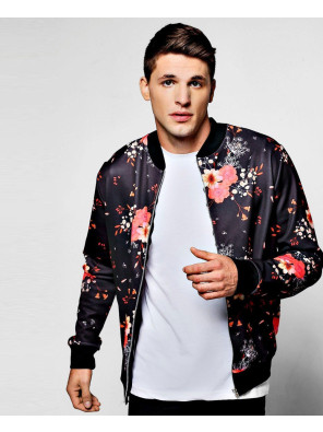 Sublimation-Oversized-Big-And-Tall-Black-Rose-Ombre-Printed-Bomber