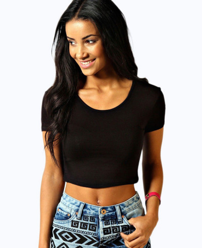 Basic-Short-Sleeve-Crop-Top