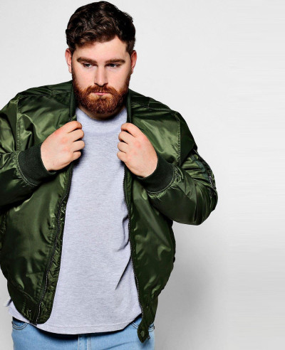 Big-And-Tall-Khaki-Bomber-Jacket-Varsity-Jacket