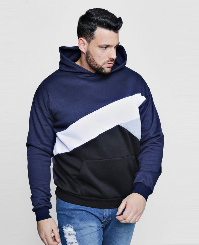 Big-And-Tall-Spliced-Colour-Block-Hoodie
