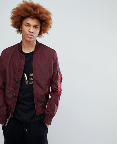 Bomber-Jacket-Slim-Fit-in-Dark-Maroon