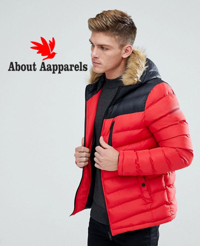 Colour-Block-High-Made-Of-About-Apparels-Puffer-Jacket-In-Red