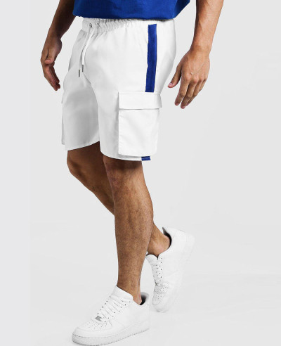 Drawstring-Cargo-Shorts-With-Side-Tape