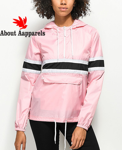 Fashion-Pink-Windbreaker-Jacket