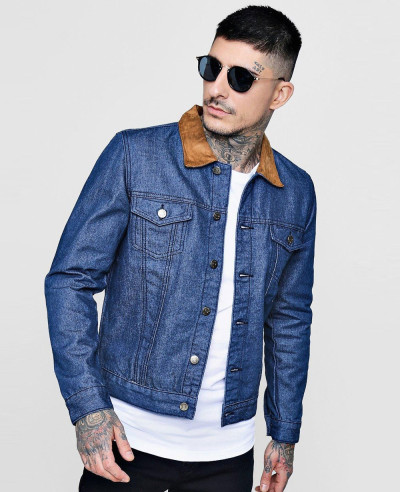 Faux-Suede-Collar-Denim-Trucker-Jacket