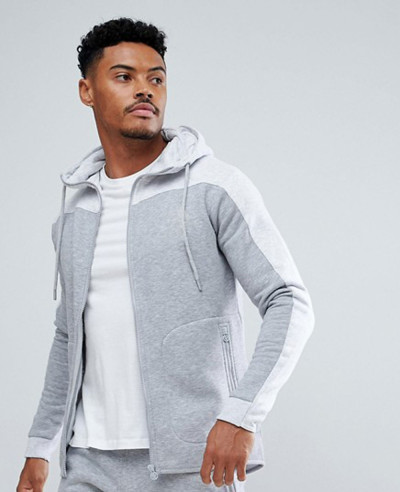 Gym-Muscle-Hoodie-In-Grey-Marl-With-Contrast-Panel