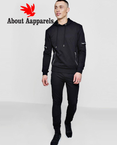 High-Quality-Men-Black-Skinny-Fit-Biker-Tracksuit