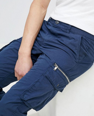 High-Quality-Men-Cargo-Trousers-In-Blue
