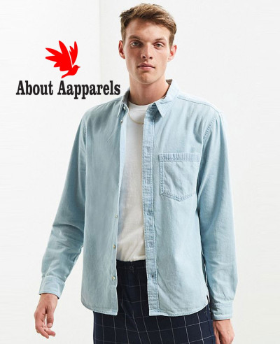 High-Quality-Men-Denim-Button-Down-Shirt