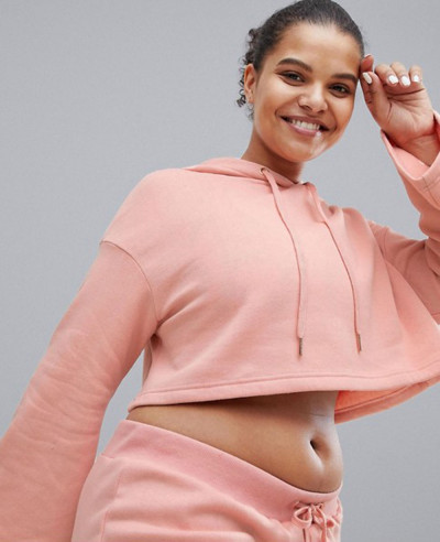 Hot-Selling-Long-Sleeve-Hooded-In-Blush-Crop-Top