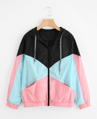 Hot-Selling-Men-Colour-Block-Hooded-Windbreaker-Jacket