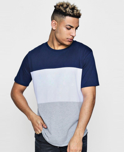 Hot-Selling-Men-Fashion-Sport-Colour-Block-With-Curved-Hem-T-Shirt
