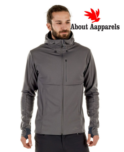 Hot-Selling-Men-Grey-Hooded-Softshell-Jacket