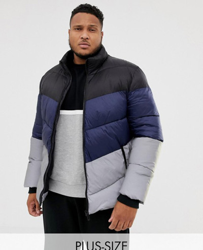 Men-Coat-With-Reflective-Colour-Block-In-Navy