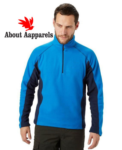 Men-Stylish-Half-Zipper-Micro-Fleece-Jacket