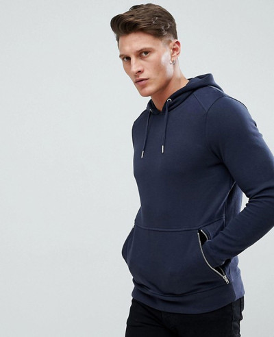 Muscle-Fit-Hoodie-With-Zip-Pockets-In-Navy