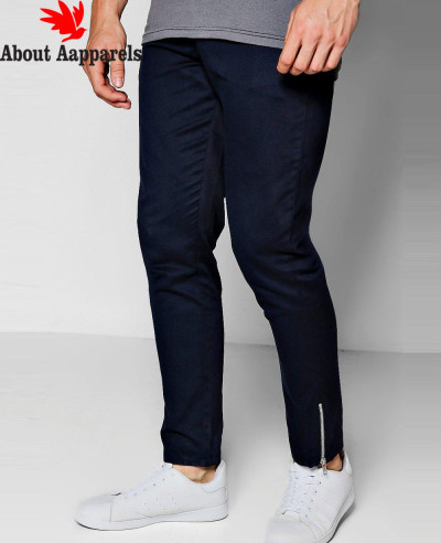 Navy-Cropped-Ankle-Zipper-Detail-Slim-Chino-Trouser