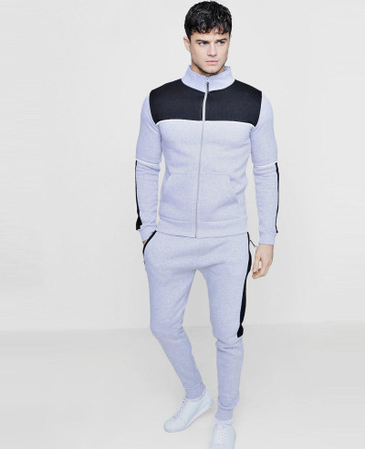 New-Fashion-Colour-Block-Zipper-Through-Tracksuit