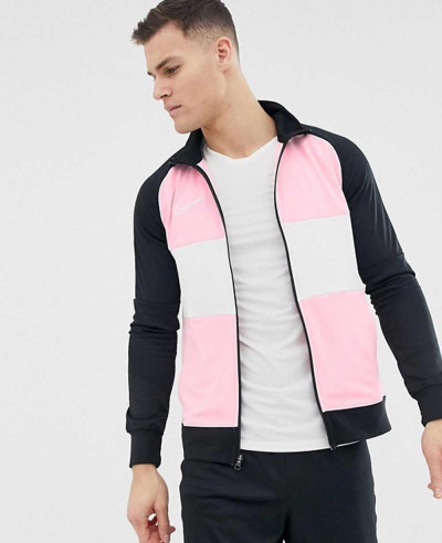 New-High-Quality-Custom-Men-Zipper-Track-Top-Sweatshirt-In-Pink