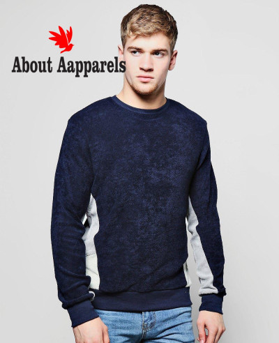 New-High-Quality-Men-Fashion-Velvet-Color-Block-Sweatshirt