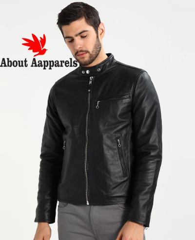 New-Hot-Selling-Men-Biker-Leather-Jacket