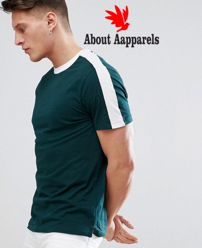 New-Look-Ringer-With-Sleeve-Stripe-In-Green-T-Shirt