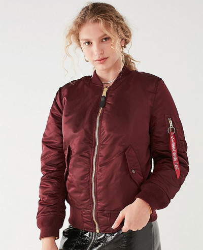 New-Look-Satin-Maroon-Bomber-Varsity-Jacket