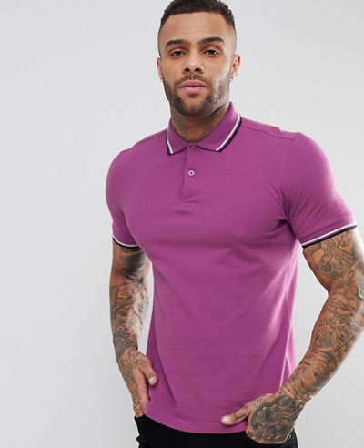 New-Look-Slim-Fit-Twin-Tipped-Polo-Shirt-In-Lilac