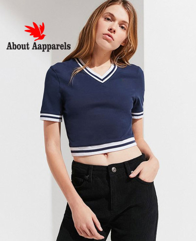 New-Most-Selling-Navy-Blue-V-Neck-Cropped-TeeNew-Most-Selling-Navy-Blue-V-Neck-Cropped-Tee