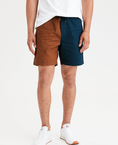 New-Stylish-Color-Block-Men-Khaki-Jogger-Short