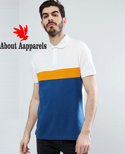 New-Stylish-Custom-Made-Gill-Panel-Polo-in-Blue