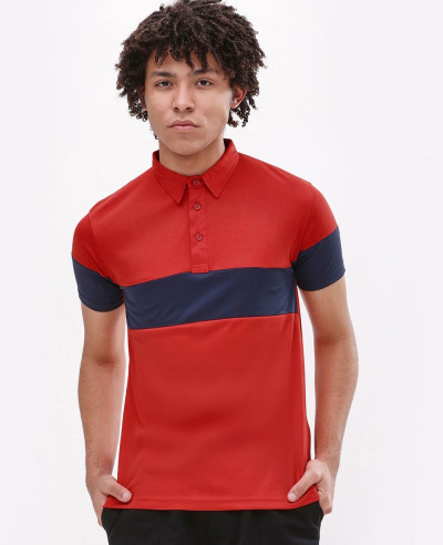 New-Stylish-Custom-Men-Chest-Sleeve-Panel-Polo-Shirt