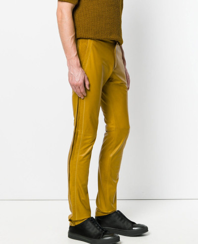 New-Stylish-Custom-Men-Slim-Fit-Leather-Trousers