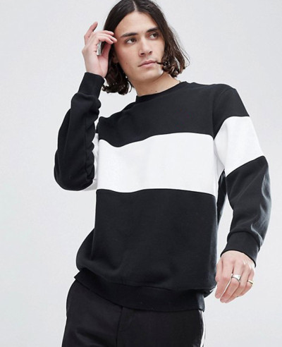 New-Stylish-Fashion-Hot-Crew-Neck-Sweatshirt-In-Black