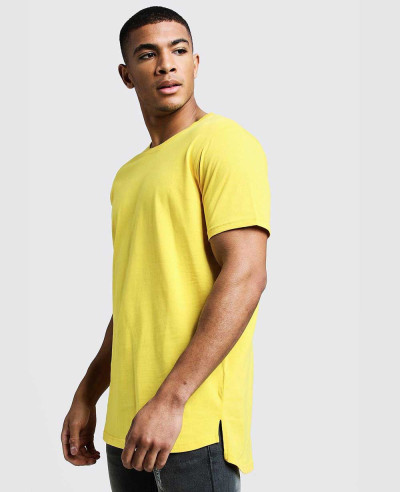 New-Stylish-Longline-Stepped-Curved-Hem-T-Shirt