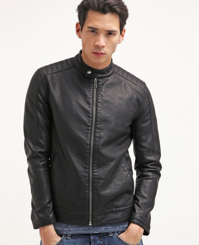 New-Stylish-Men-Classic-Faux-Leather-Jacket