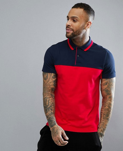 New-Stylish-Men-Colour-Block-Polo-in-Navy