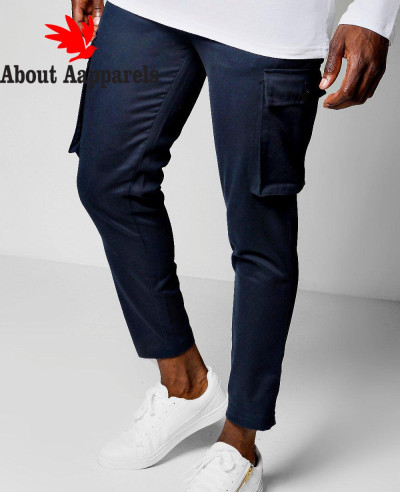 New-Stylish-Men-Cropped-Slim-Fit-Cargo-Trouser